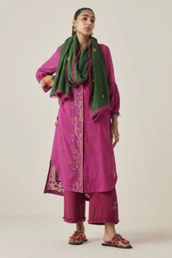 Pink Gulzaar Shirt Dress -Ethereal Styles ss2304a2