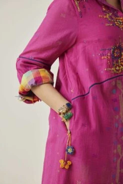 Pink Gulzaar Shirt Dress -Ethereal Styles ss2304a4