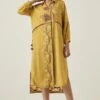 Yellow Gulzaar Shirt Dress -Ethereal Styles ss2304d1