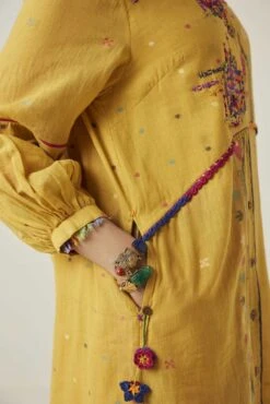 Yellow Gulzaar Shirt Dress 12 Yellow Gulzaar Shirt Dress -Ethereal Styles ss2304d5
