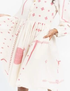 Fit And Flare Gathered Dress -Ethereal Styles ss23dre0113