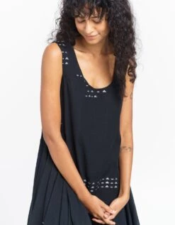 Scoop-Neck Gathered Midi Dress -Ethereal Styles ss23dre0163