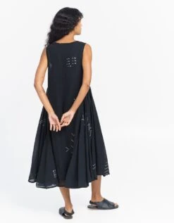 Scoop-Neck Gathered Midi Dress -Ethereal Styles ss23dre016b