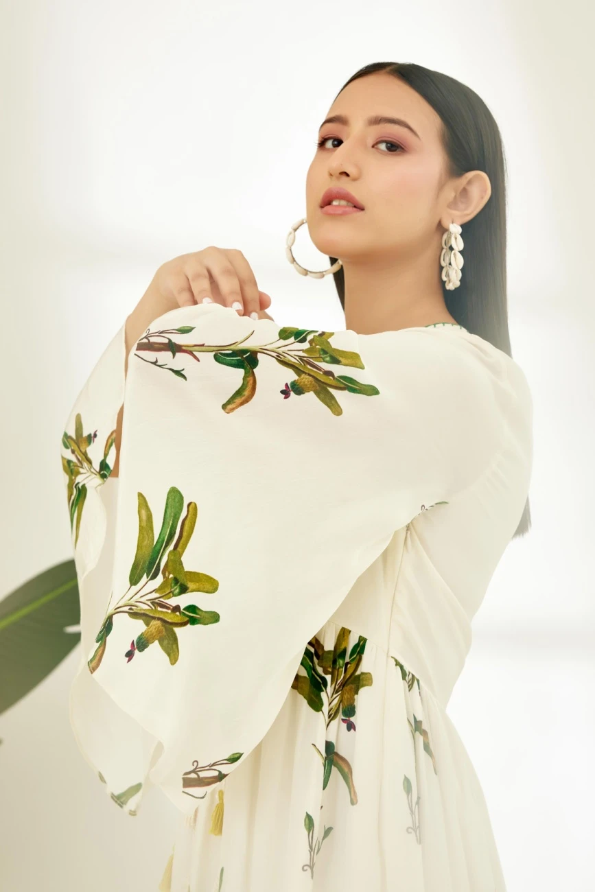 Off-White Banana Tree Print Dress 10 Off-White Banana Tree Print Dress - Image 8