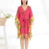 Fuschia Banana Tree Kaftan Dress -Ethereal Styles ss23nk75a1