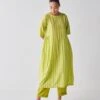 Lime Stripe Side Gather Dress Co-Ord -Ethereal Styles ss23set191