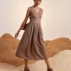 Ash Sleeveless Linen Dress -Ethereal Styles ss23sldash1