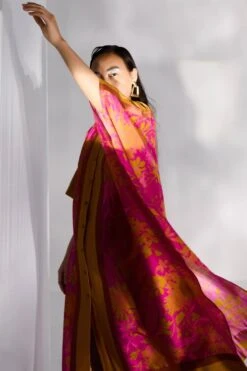 Bouquet Print Sandra Kaftan Dress -Ethereal Styles thr373