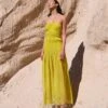 Harlow Pleated Dress -Ethereal Styles tss03lime1