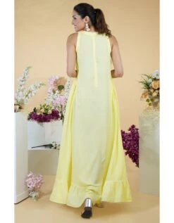 Charming Yellow Kani Art Maxi Dress -Ethereal Styles tt238drlc04b