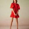 Red Shirt Dress -Ethereal Styles ve ss23 501