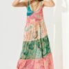 Multiprinted Dot Paisely Tiered Dress 2 Multiprinted Dot Paisely Tiered Dress -Ethereal Styles vess22201