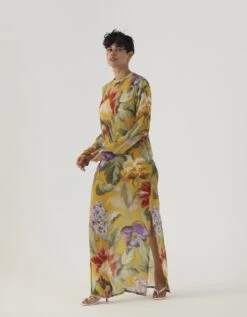 Allora Yellow Lei Lani Dress -Ethereal Styles yambb322