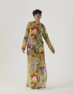 Allora Yellow Lei Lani Dress -Ethereal Styles yambb325