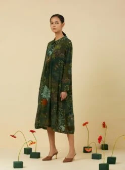 Dark Green Kane Dress -Ethereal Styles yc12d57darkgreen2