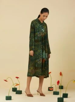 Dark Green Kane Dress -Ethereal Styles yc12d57darkgreen3
