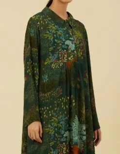 Dark Green Kane Dress -Ethereal Styles yc12d57darkgreen4