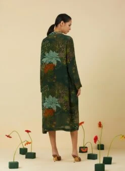Dark Green Kane Dress -Ethereal Styles yc12d57darkgreenb