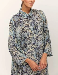 Hinden Dress In Moss Crepe -Ethereal Styles yc14d111hindendress4